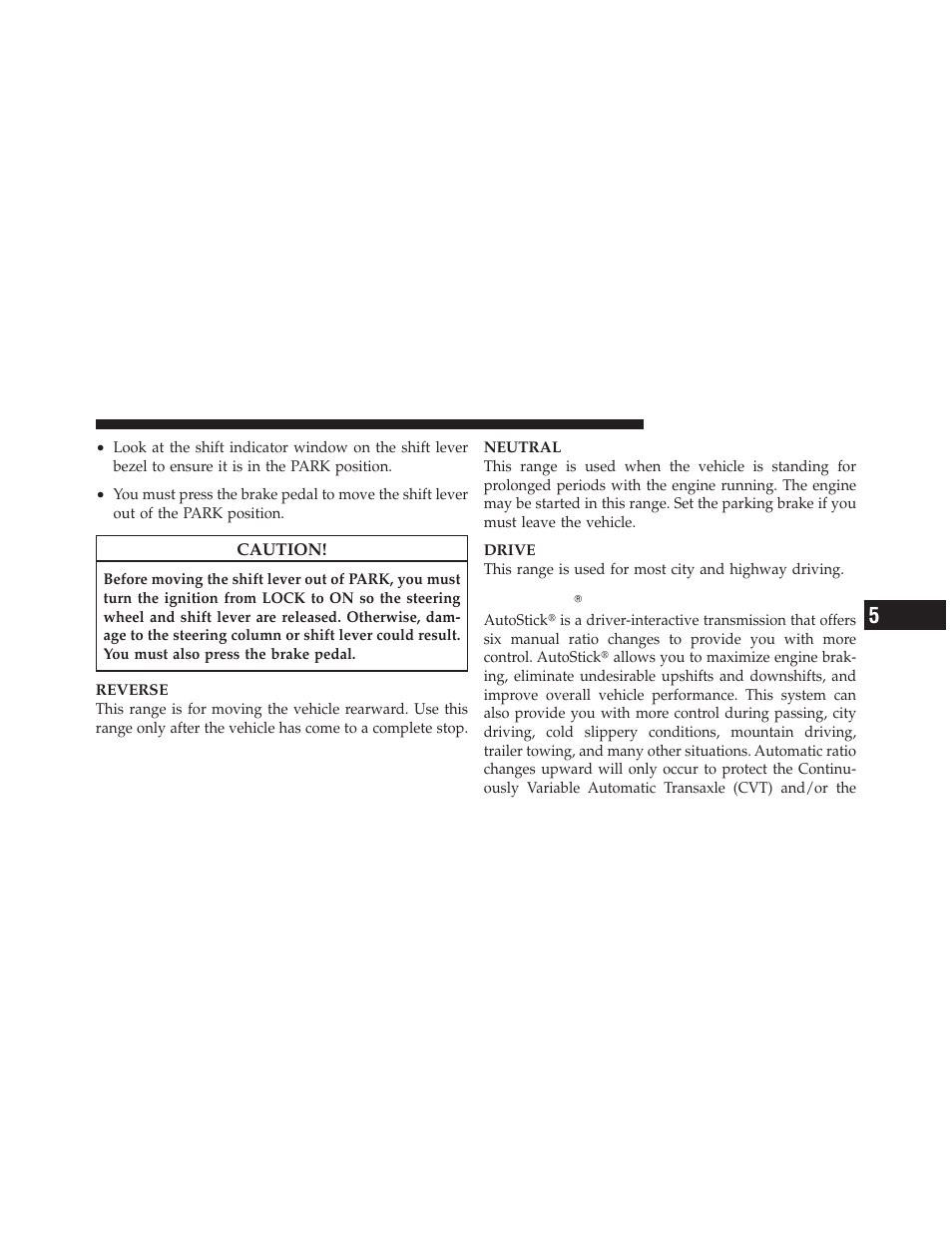 Autostick — if equipped, Autostick௡ — if equipped | Jeep 2010 Compass - Owner Manual User Manual | Page 286 / 474