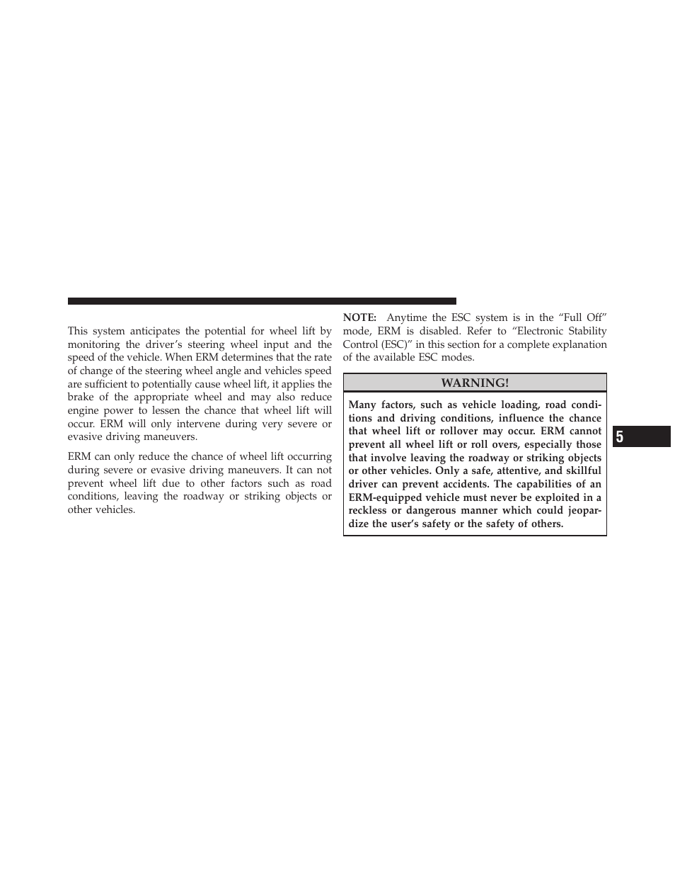 Electronic roll mitigation (erm) | Jeep 2010 Compass - Owner Manual User Manual | Page 302 / 474