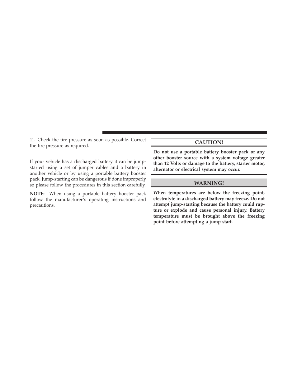 Jump-starting procedures | Jeep 2010 Compass - Owner Manual User Manual | Page 367 / 474