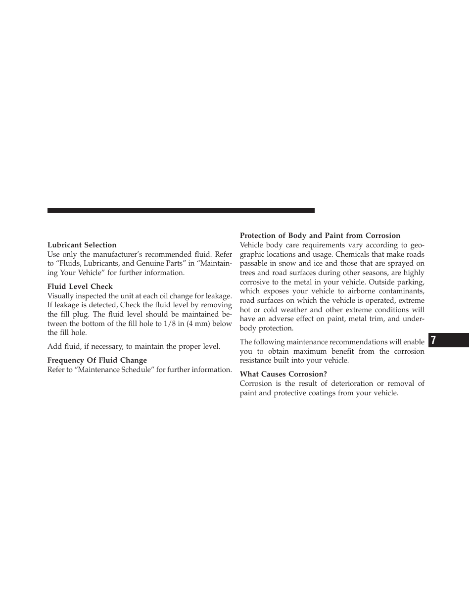 Power transfer unit (ptu) – awd/4wd models only, Appearance care and protection from corrosion, Power transfer unit (ptu) – awd/4wd | Models only, Appearance care and protection from, Corrosion | Jeep 2010 Compass - Owner Manual User Manual | Page 404 / 474