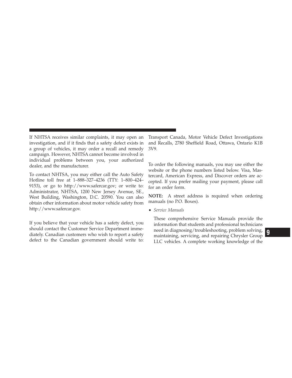 In canada, Publication order forms | Jeep 2010 Compass - Owner Manual User Manual | Page 452 / 474