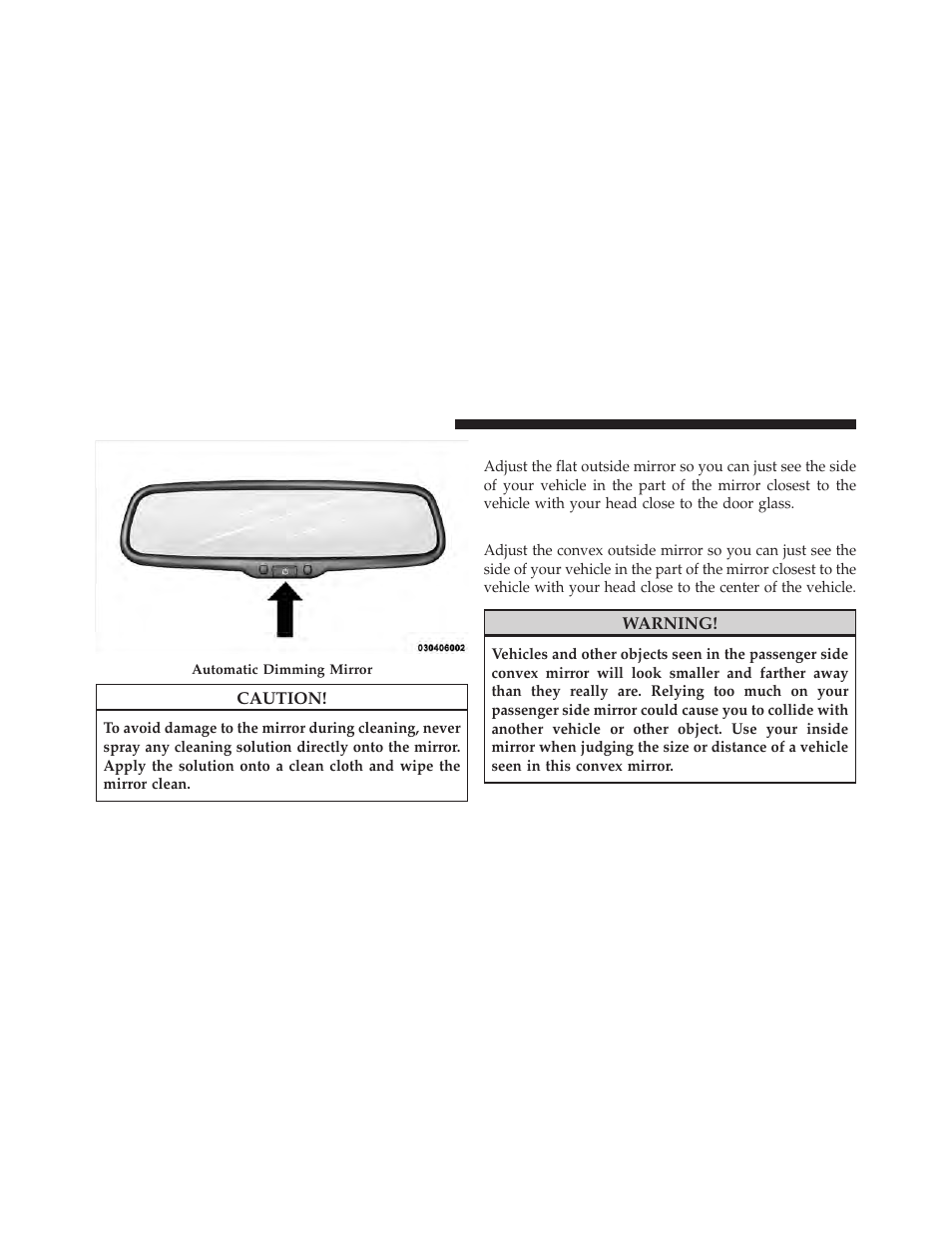 Outside mirror — driver side, Outside mirror — passenger side | Jeep 2010 Compass - Owner Manual User Manual | Page 91 / 474