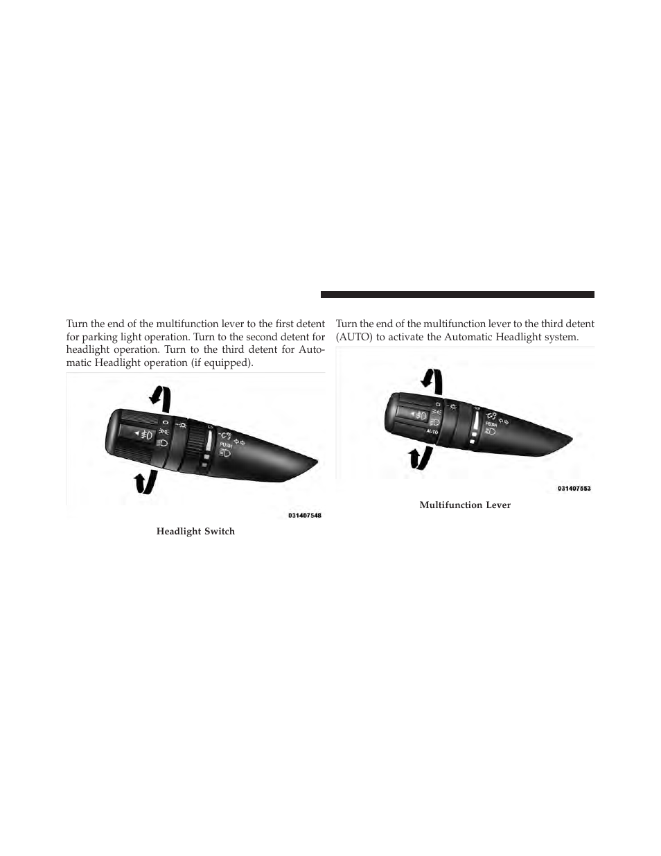 Headlights and parking lights, Automatic headlights — if equipped | Jeep 2010 Grand Cherokee - Owner Manual User Manual | Page 103 / 466