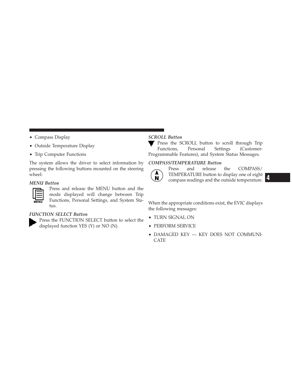 Electronic vehicle information center (evic), Displays | Jeep 2010 Grand Cherokee - Owner Manual User Manual | Page 170 / 466