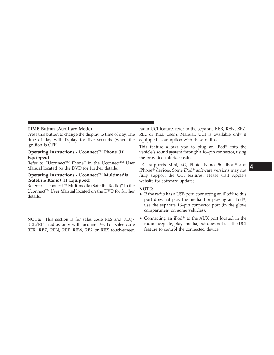 Universal consumer interface (uci) — if equipped, Universal consumer interface (uci), If equipped | Jeep 2010 Grand Cherokee - Owner Manual User Manual | Page 210 / 466