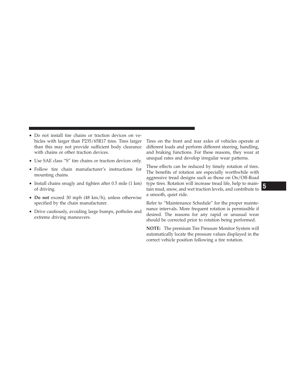 Tire rotation recommendations | Jeep 2010 Grand Cherokee - Owner Manual User Manual | Page 304 / 466