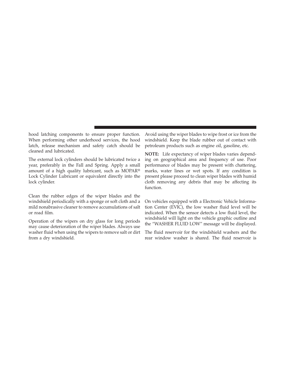 Windshield wiper blades, Adding washer fluid | Jeep 2010 Grand Cherokee - Owner Manual User Manual | Page 377 / 466