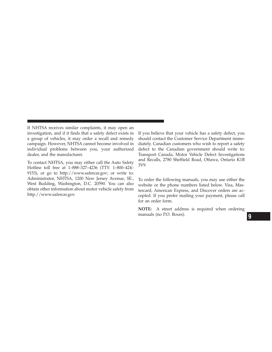 In canada, Publication order forms | Jeep 2010 Grand Cherokee - Owner Manual User Manual | Page 442 / 466