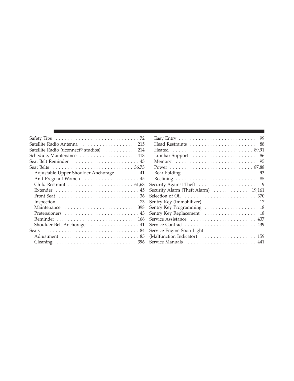 Jeep 2010 Grand Cherokee - Owner Manual User Manual | Page 461 / 466