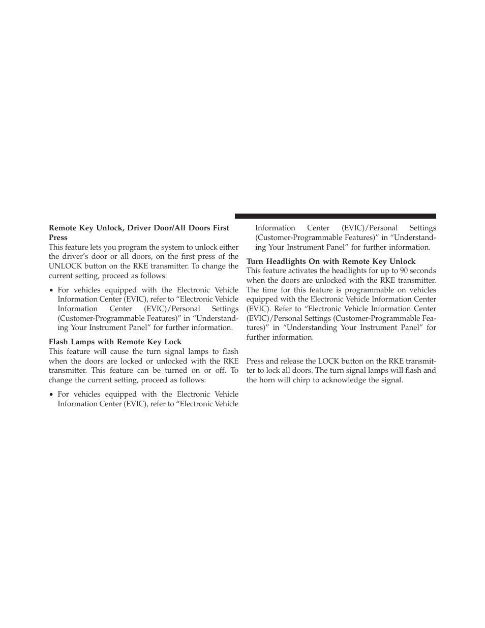 To lock the doors | Jeep 2010 Grand Cherokee SRT - Owner Manual User Manual | Page 21 / 407