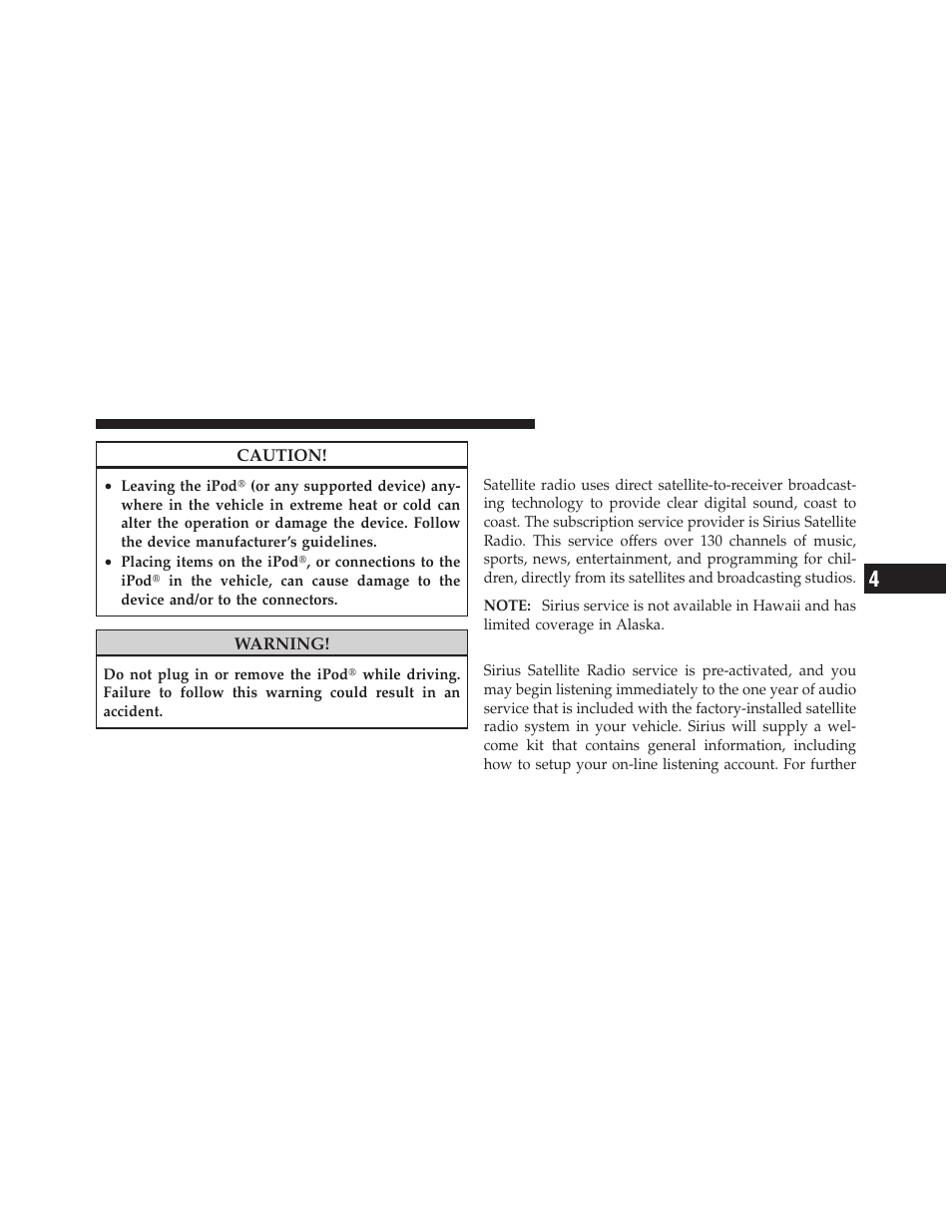 System activation, Uconnect™ multimedia (satellite radio) — if, Equipped (ren/rer/rbz/res radios only) | Jeep 2010 Grand Cherokee SRT - Owner Manual User Manual | Page 216 / 407