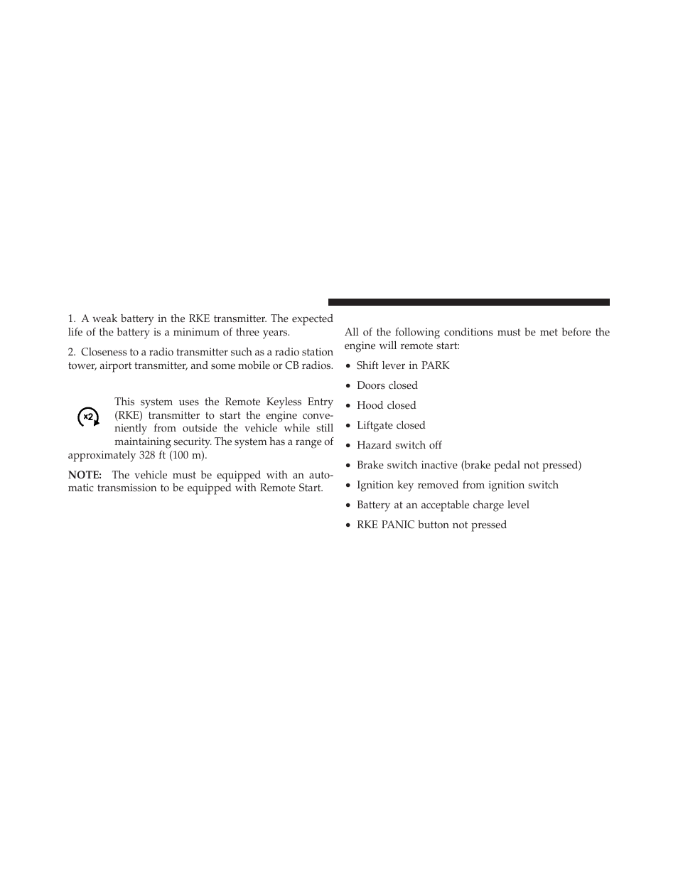 Remote starting system — if equipped, How to use remote start | Jeep 2010 Grand Cherokee SRT - Owner Manual User Manual | Page 25 / 407