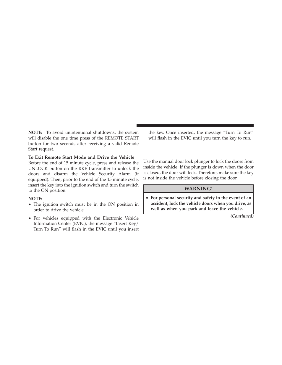 Door locks, Manual door locks | Jeep 2010 Grand Cherokee SRT - Owner Manual User Manual | Page 27 / 407