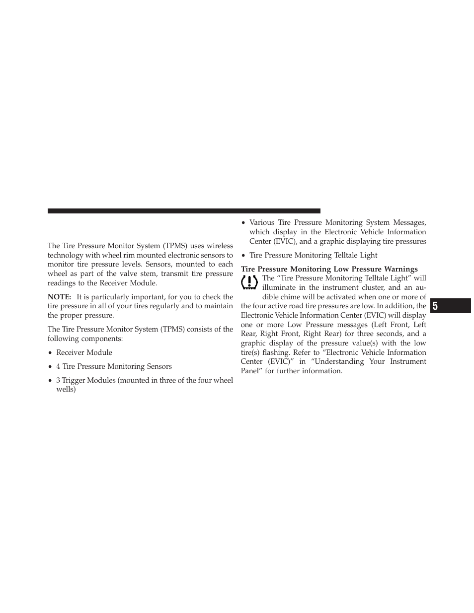 Tire pressure monitor system (tpms), Premium system | Jeep 2010 Grand Cherokee SRT - Owner Manual User Manual | Page 280 / 407