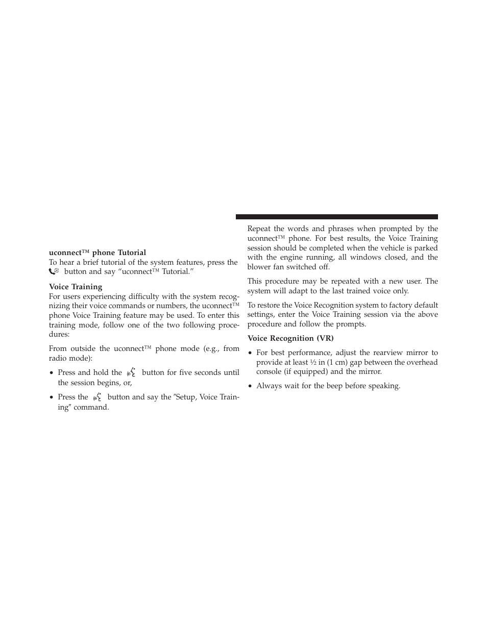 Things you should know about your uconnect™ phone, Things you should know about your, Uconnect™ phone | Jeep 2010 Liberty - Owner Manual User Manual | Page 119 / 522