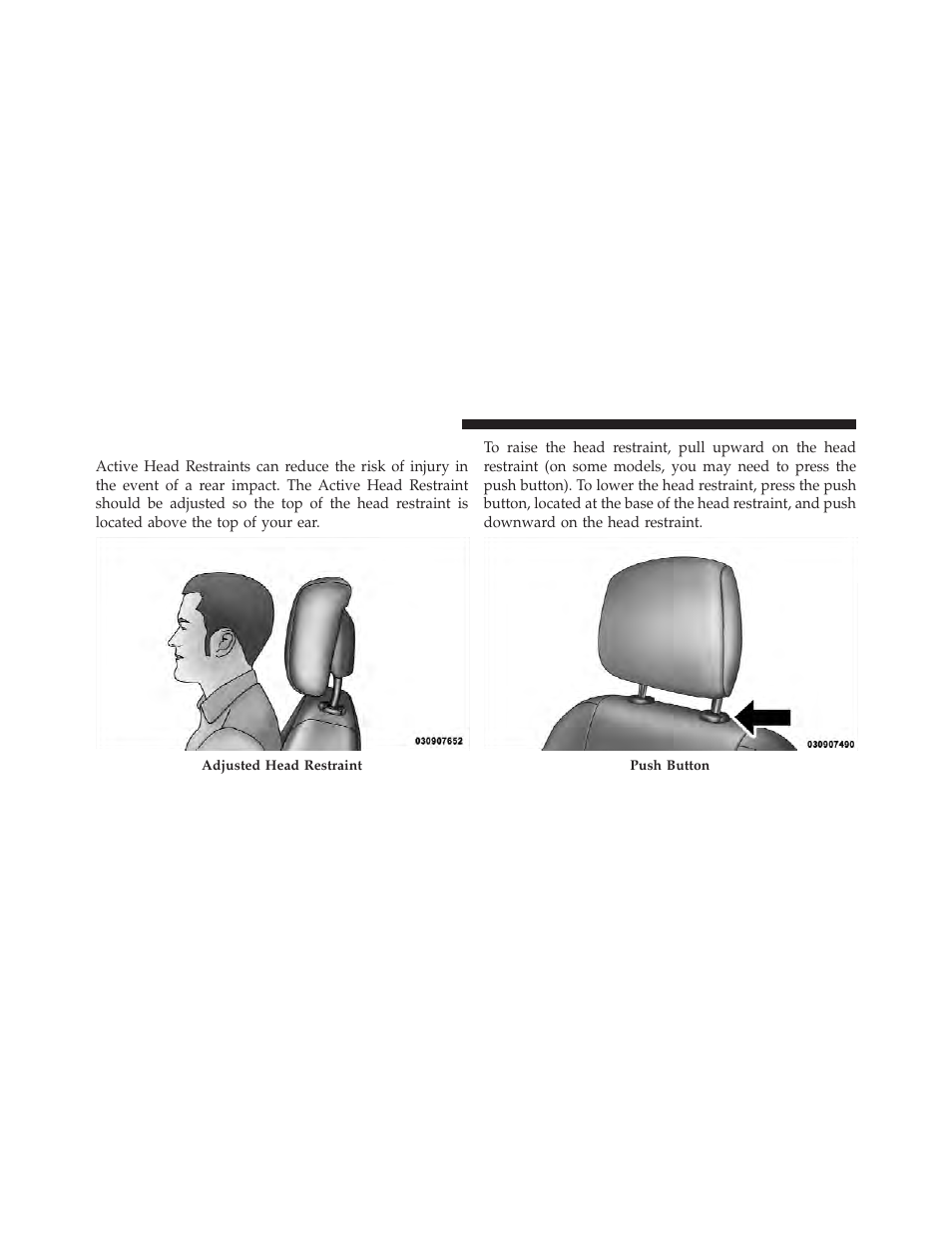 Adjusting active head restraints | Jeep 2010 Liberty - Owner Manual User Manual | Page 137 / 522