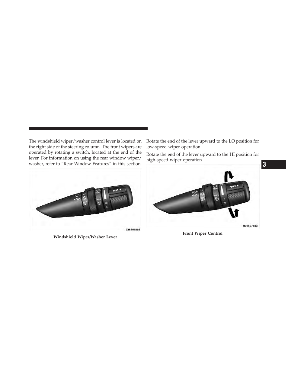 Windshield wipers and washers, Windshield wiper operation | Jeep 2010 Liberty - Owner Manual User Manual | Page 156 / 522