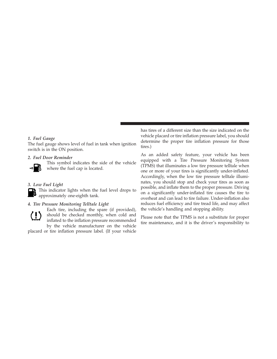 Instrument cluster descriptions | Jeep 2010 Liberty - Owner Manual User Manual | Page 209 / 522