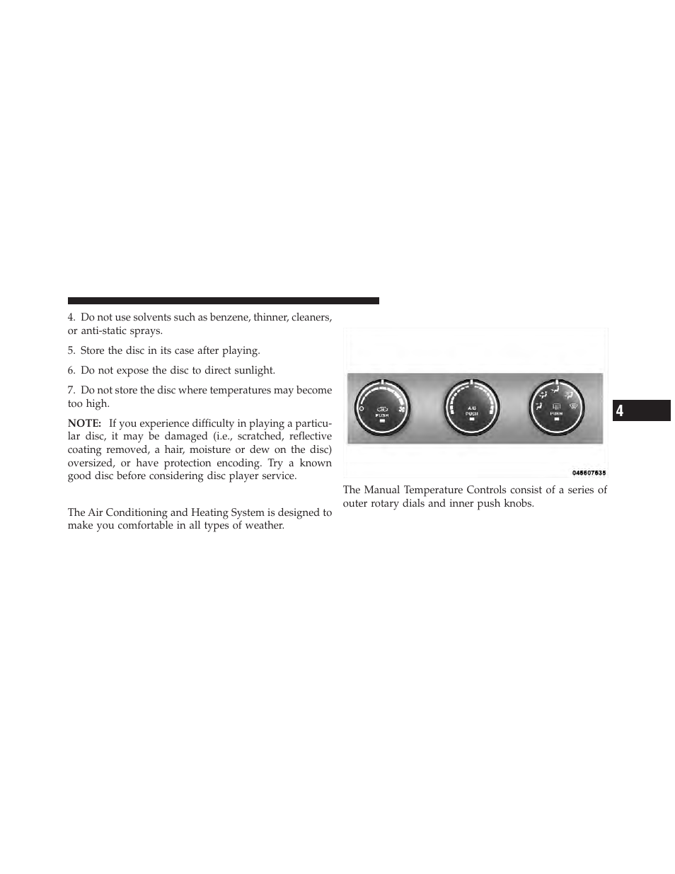 Climate controls, Manual heating and air conditioning | Jeep 2010 Liberty - Owner Manual User Manual | Page 282 / 522