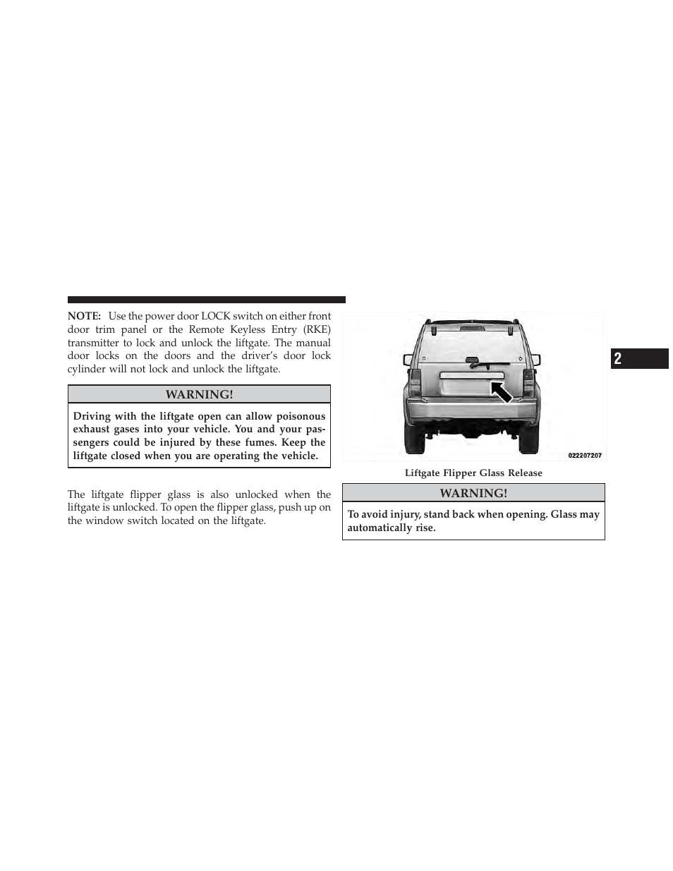 Liftgate flipper glass | Jeep 2010 Liberty - Owner Manual User Manual | Page 40 / 522