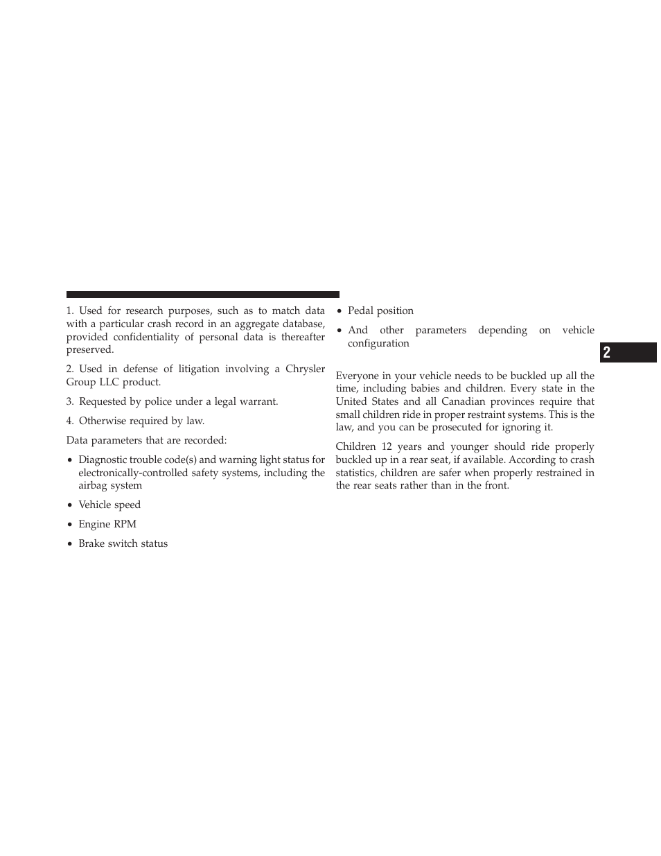 Child restraint | Jeep 2010 Liberty - Owner Manual User Manual | Page 76 / 522