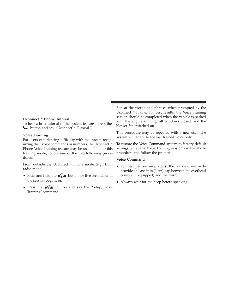 Things you should know about your uconnect™ phone, Uconnect™ phone features | Jeep 2010 Patriot - Owner Manual User Manual | Page 117 / 496