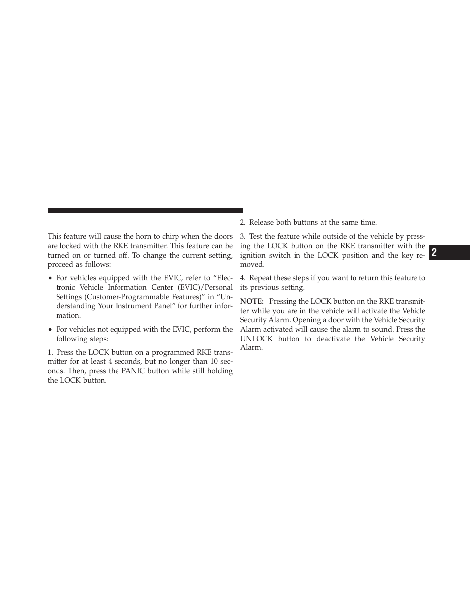 Sound horn with remote key lock, General information | Jeep 2010 Patriot - Owner Manual User Manual | Page 22 / 496