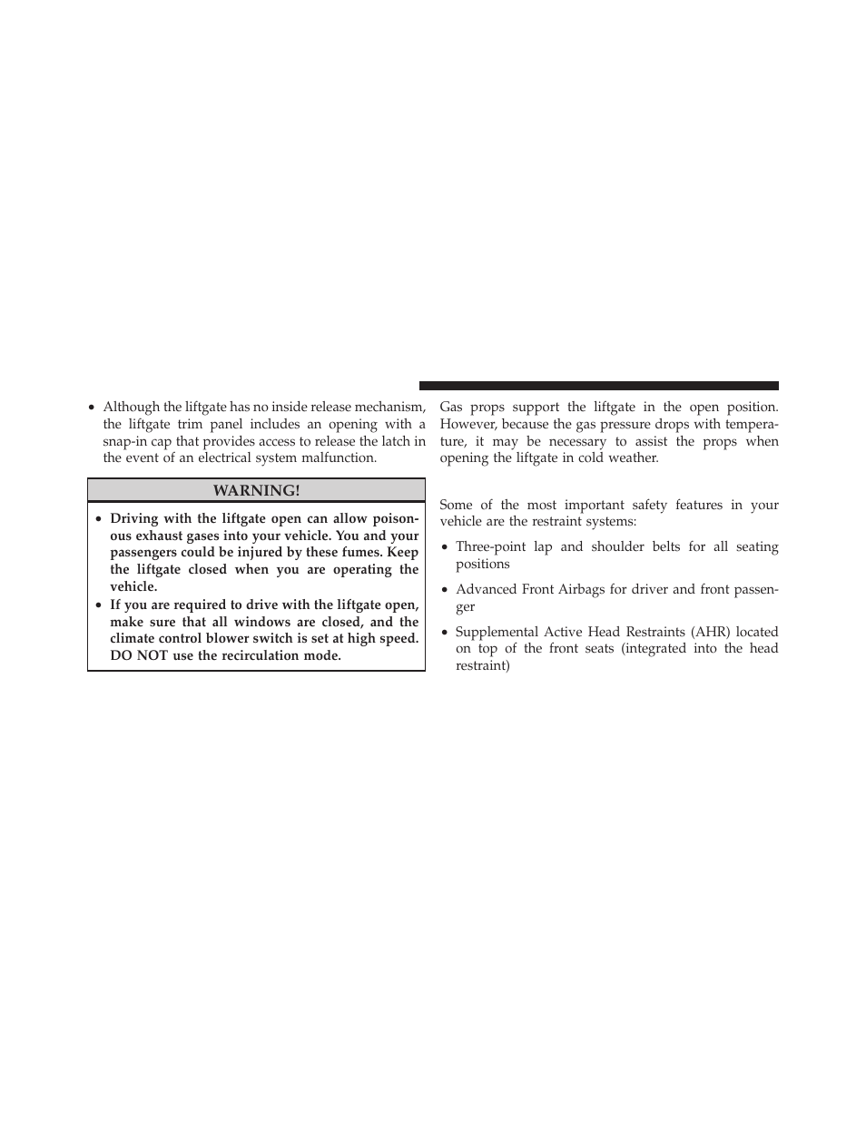 Occupant restraints, Child-protection door lock system, Rear doors) | Jeep 2010 Patriot - Owner Manual User Manual | Page 37 / 496