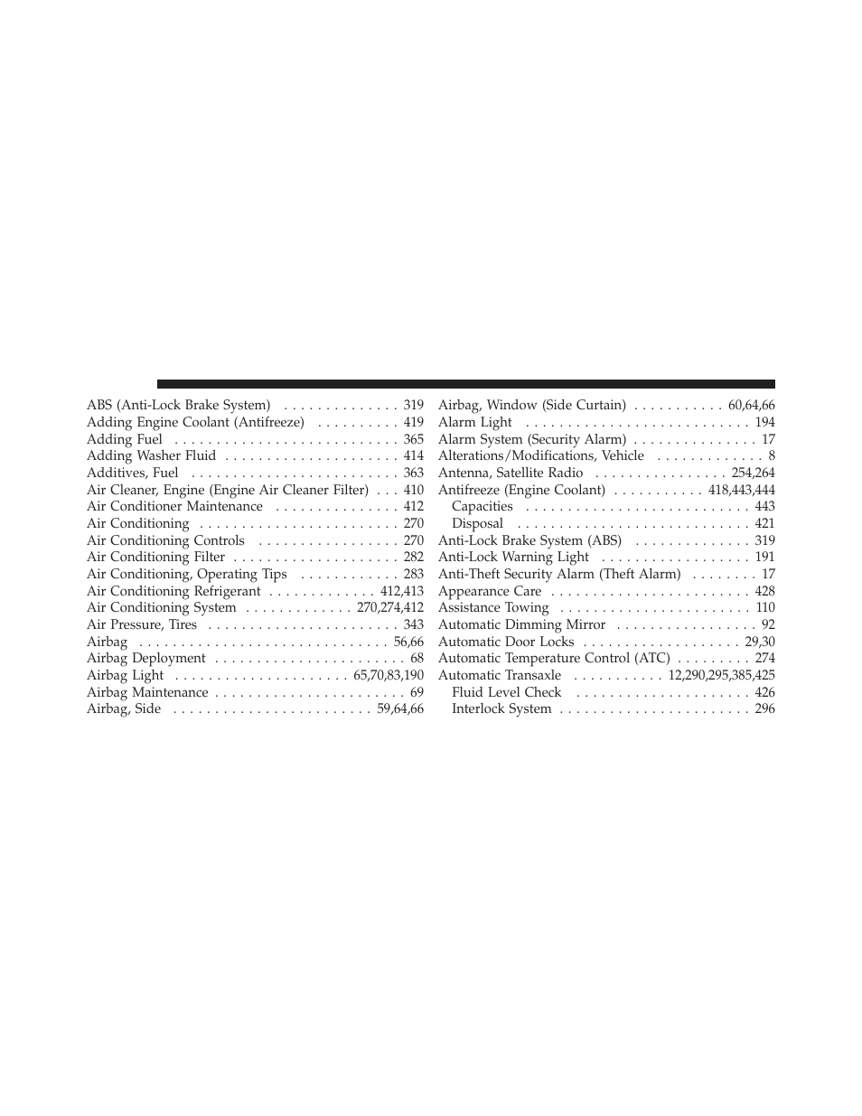 Fluid capacities | Jeep 2010 Patriot - Owner Manual User Manual | Page 479 / 496