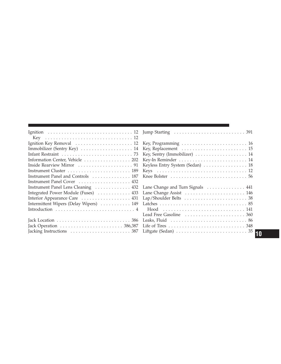 Jeep 2010 Patriot - Owner Manual User Manual | Page 486 / 496