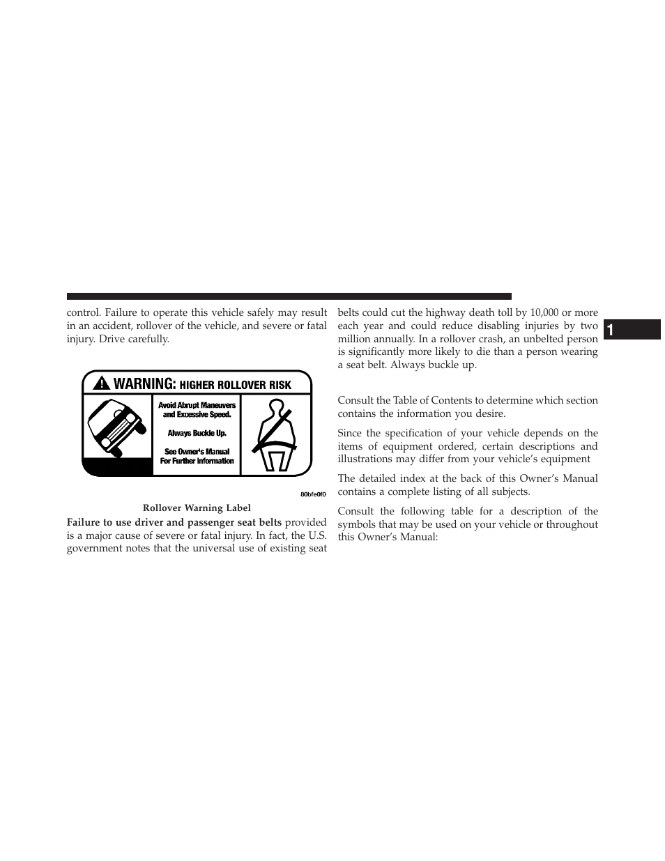 How to use this manual, Rollover warning | Jeep 2010 Patriot - Owner Manual User Manual | Page 6 / 496