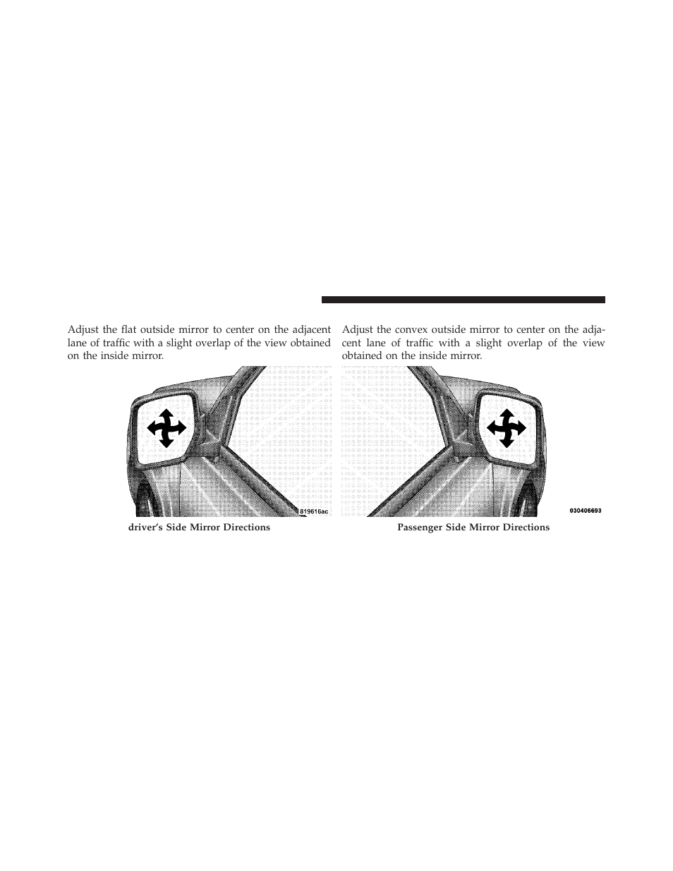 Outside mirror — driver side, Outside mirror — passenger side | Jeep 2010 Patriot - Owner Manual User Manual | Page 95 / 496