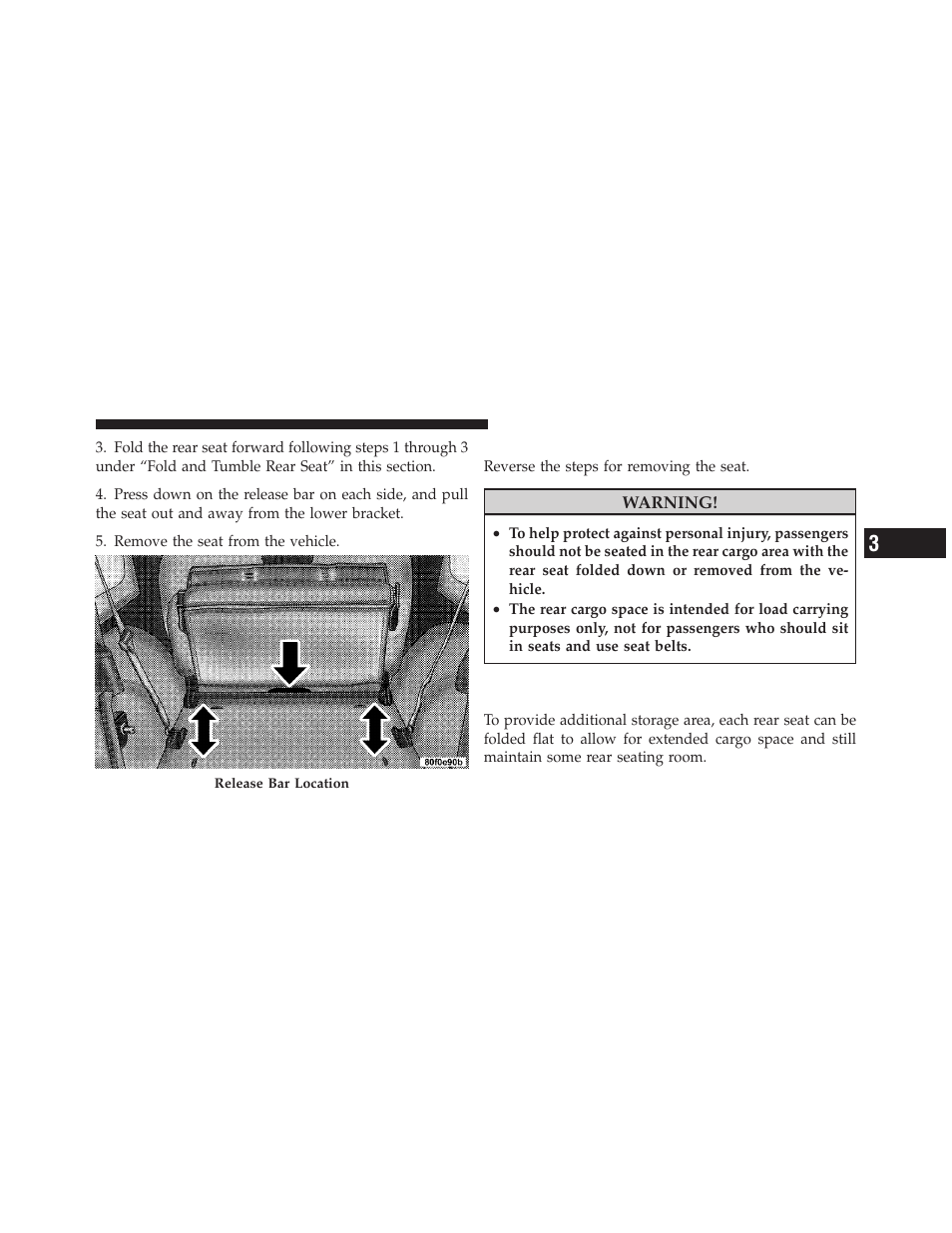 Replacing the rear seat — two door models, 60/40 split folding rear seat — four door models, Replacing the rear seat — two door | Models, 60/40 split folding rear seat — four door | Jeep 2010 Wrangler Unlimited - Owner Manual User Manual | Page 134 / 554