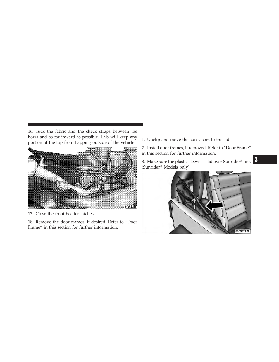 Raising the soft top | Jeep 2010 Wrangler Unlimited - Owner Manual User Manual | Page 196 / 554