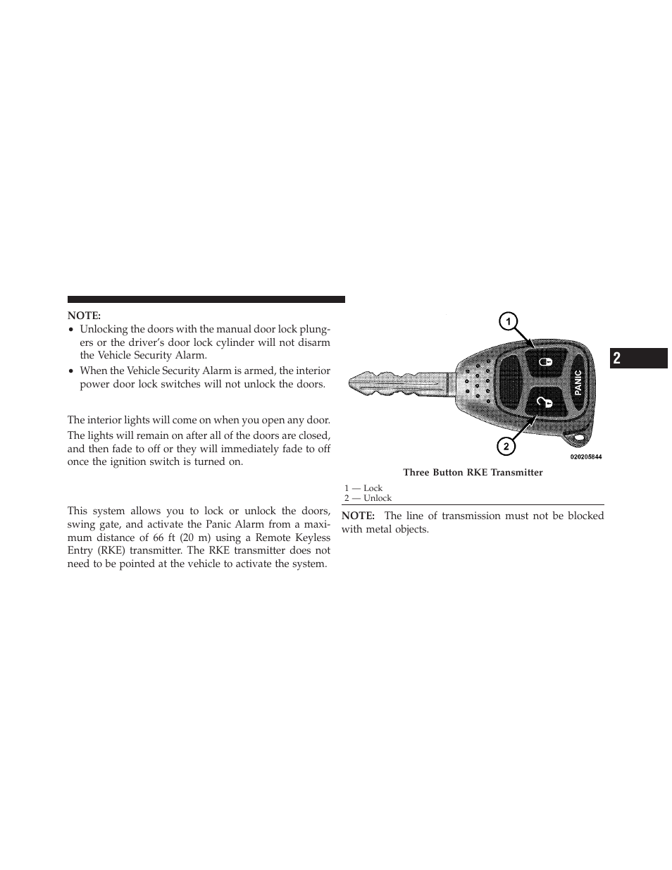 Illuminated entry, Remote keyless entry (rke) — if equipped | Jeep 2010 Wrangler Unlimited - Owner Manual User Manual | Page 20 / 554