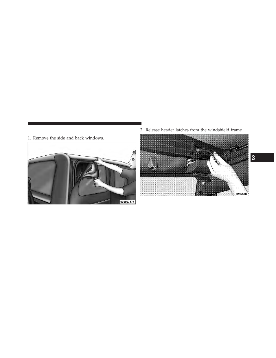 Quick steps for lowering the soft top | Jeep 2010 Wrangler Unlimited - Owner Manual User Manual | Page 208 / 554