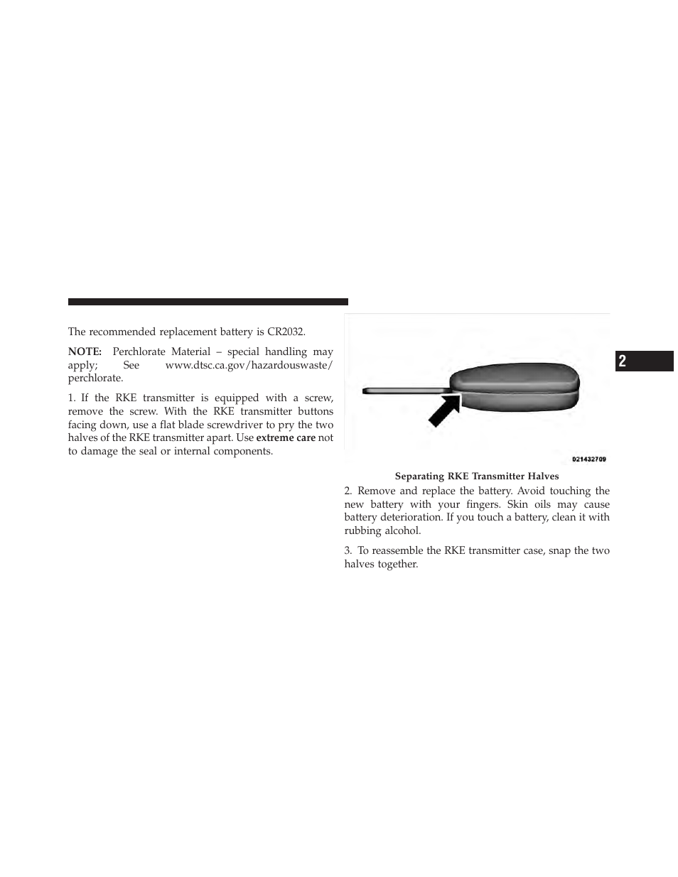 Transmitter battery replacement | Jeep 2010 Wrangler Unlimited - Owner Manual User Manual | Page 24 / 554