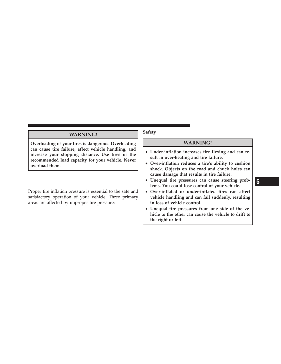 Tires — general information, Tire pressure | Jeep 2010 Wrangler Unlimited - Owner Manual User Manual | Page 398 / 554