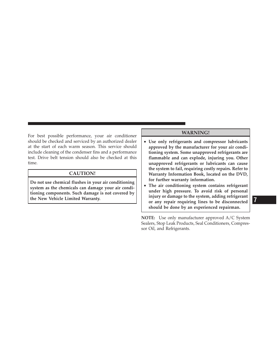 Air conditioner maintenance | Jeep 2010 Wrangler Unlimited - Owner Manual User Manual | Page 466 / 554