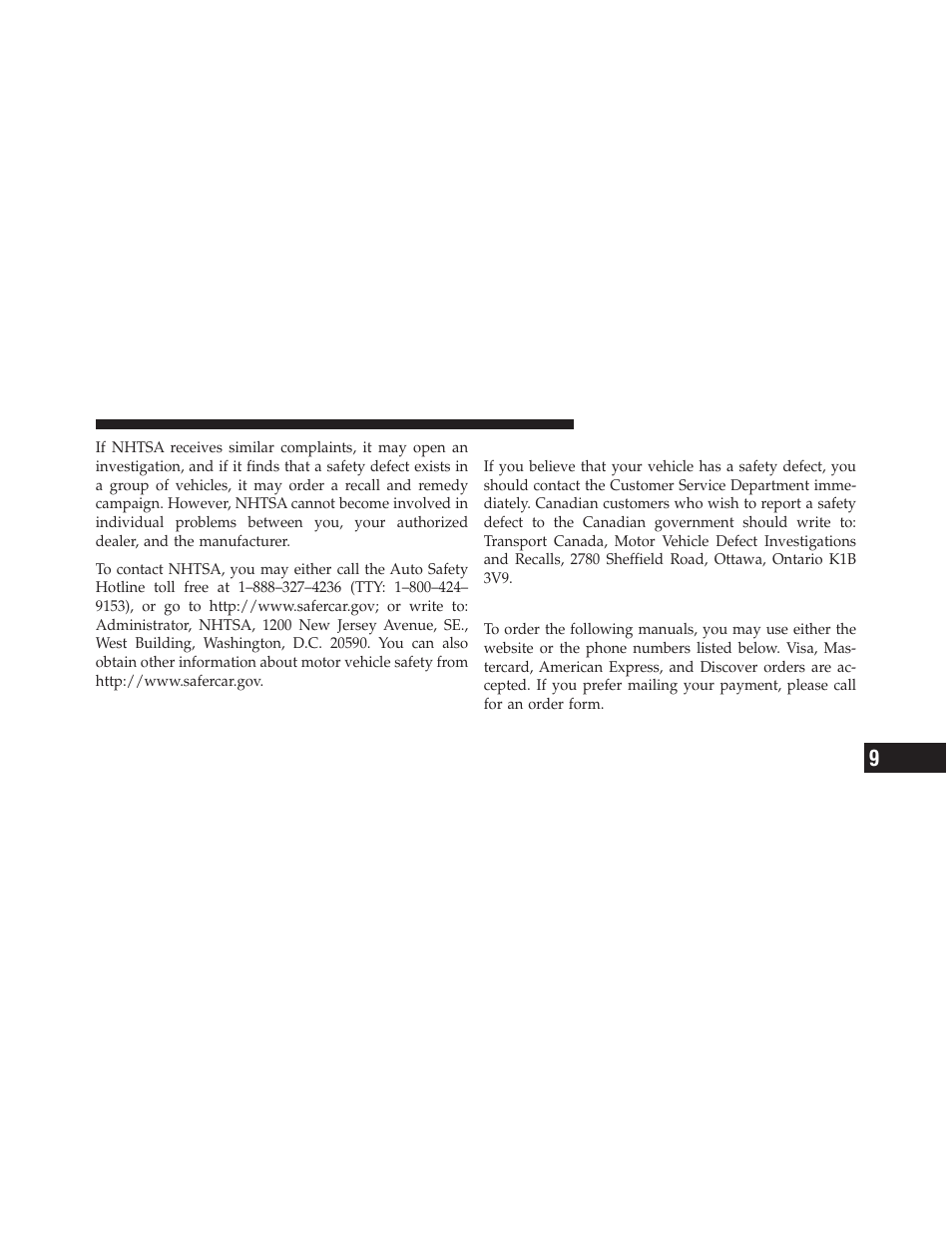 In canada, Publication order forms | Jeep 2010 Wrangler Unlimited - Owner Manual User Manual | Page 532 / 554