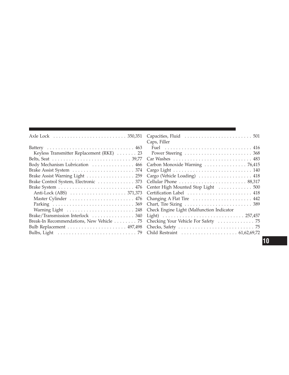 Jeep 2010 Wrangler Unlimited - Owner Manual User Manual | Page 538 / 554