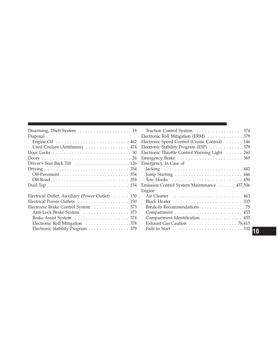 Jeep 2010 Wrangler Unlimited - Owner Manual User Manual | Page 540 / 554