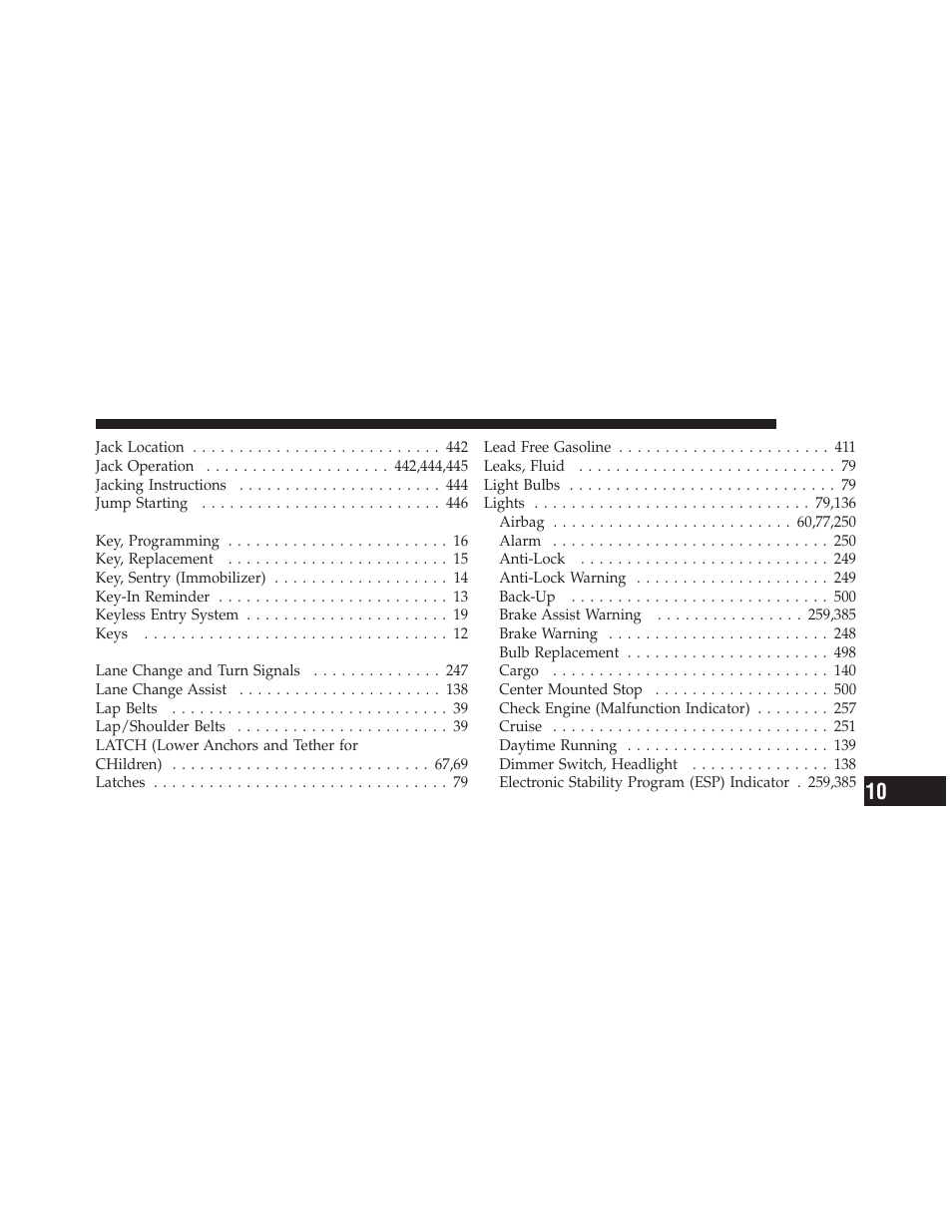 Jeep 2010 Wrangler Unlimited - Owner Manual User Manual | Page 544 / 554