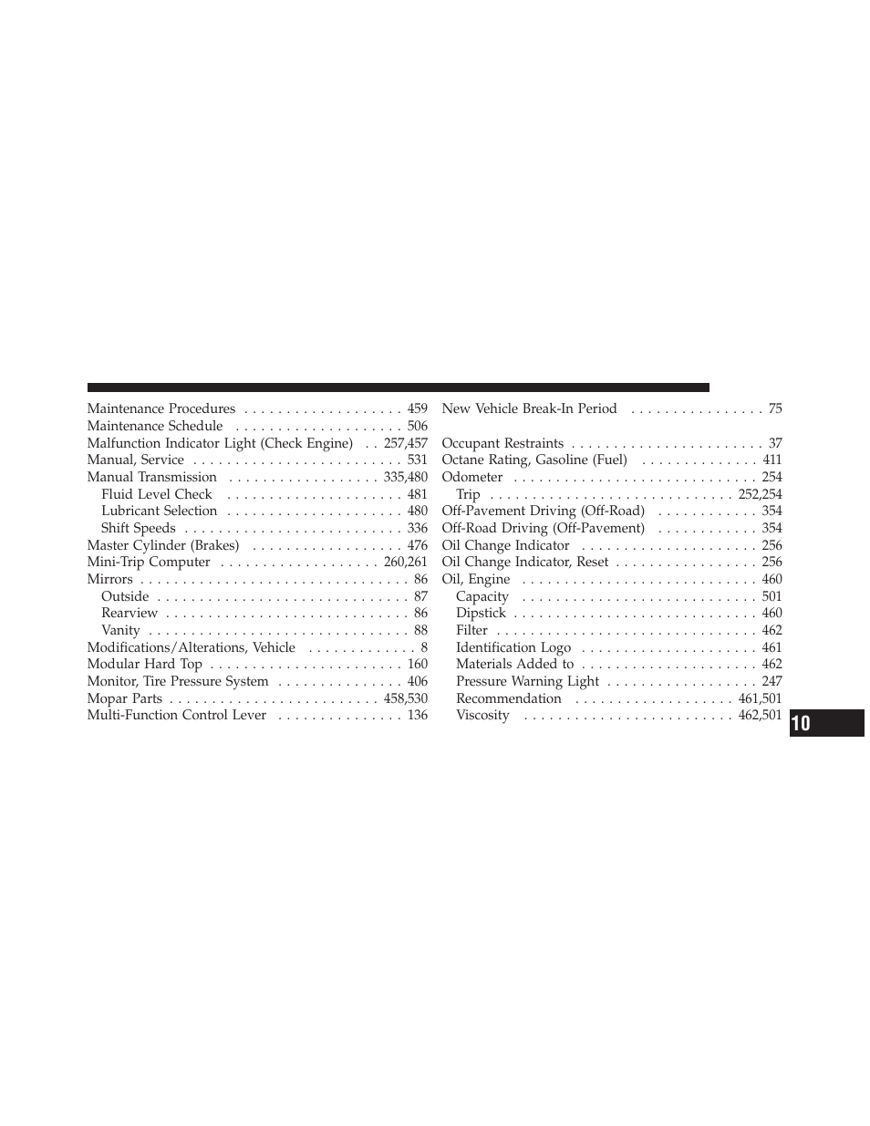 Jeep 2010 Wrangler Unlimited - Owner Manual User Manual | Page 546 / 554