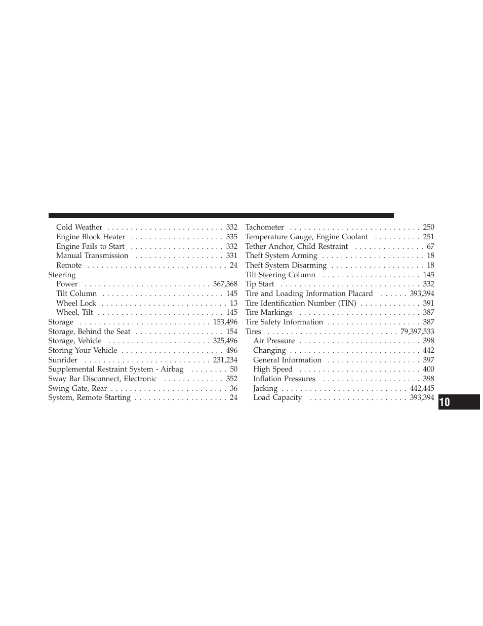 Jeep 2010 Wrangler Unlimited - Owner Manual User Manual | Page 550 / 554