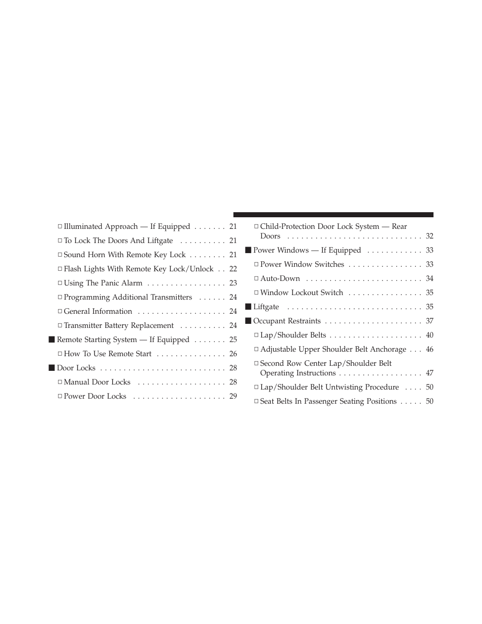 Jeep 2011 Compass - Owner Manual User Manual | Page 12 / 490