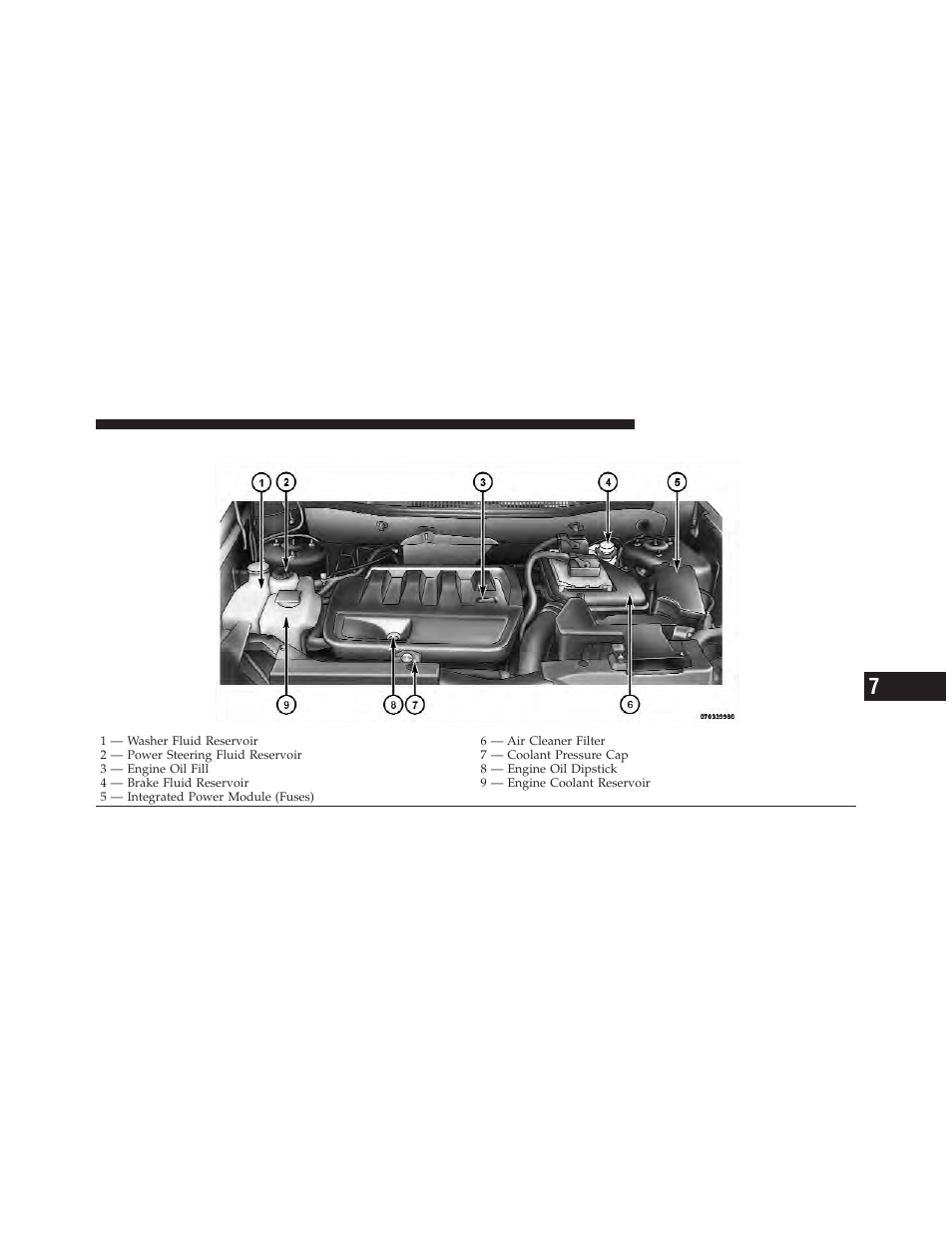 Engine compartment — 2.0l | Jeep 2011 Compass - Owner Manual User Manual | Page 399 / 490