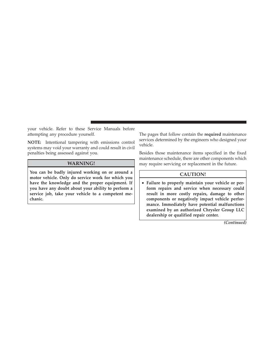 Maintenance procedures | Jeep 2011 Compass - Owner Manual User Manual | Page 404 / 490