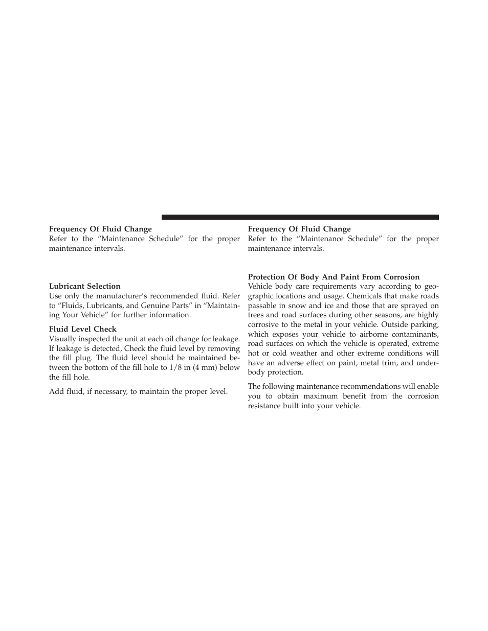 Power transfer unit (ptu) – awd/4wd models only, Appearance care and protection from corrosion, Power transfer unit (ptu) – awd/4wd | Models only, Appearance care and protection from, Corrosion | Jeep 2011 Compass - Owner Manual User Manual | Page 426 / 490