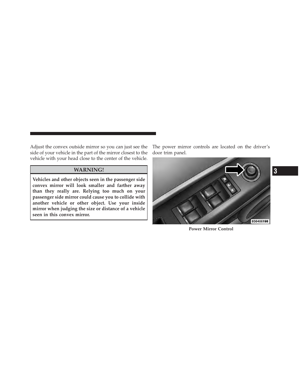Outside mirror — passenger side, Power mirrors | Jeep 2011 Compass - Owner Manual User Manual | Page 97 / 490